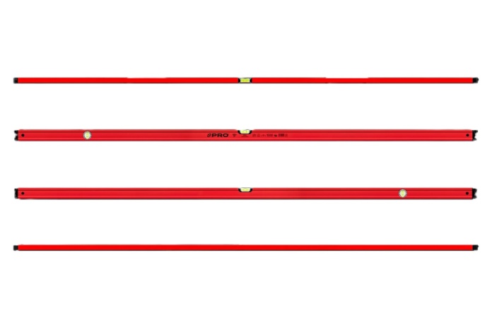 Poziomnica PRO-A1200 waży jedynie 0,54 kg/m, co ułatwia codzienną pracę.